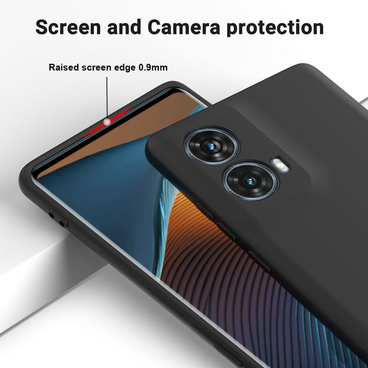 For Motorola Moto G85 Solid Color Liquid Silicone Dropproof Full Coverage Phone Case(Black) - free shipping - PMC TechLife - Order now!