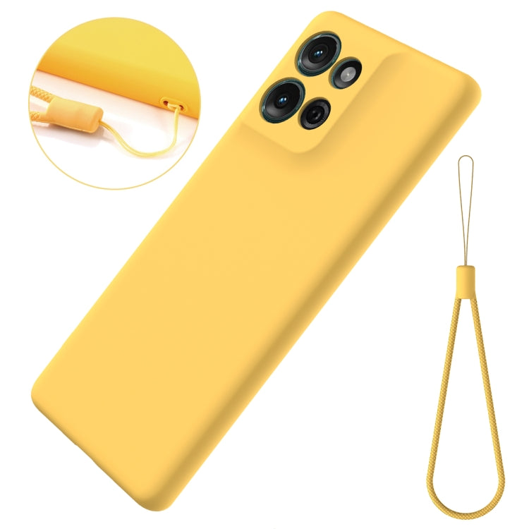 For Motorola Moto G75 Solid Color Liquid Silicone Dropproof Full Coverage Phone Case(Yellow) - free shipping - PMC TechLife - Order now!