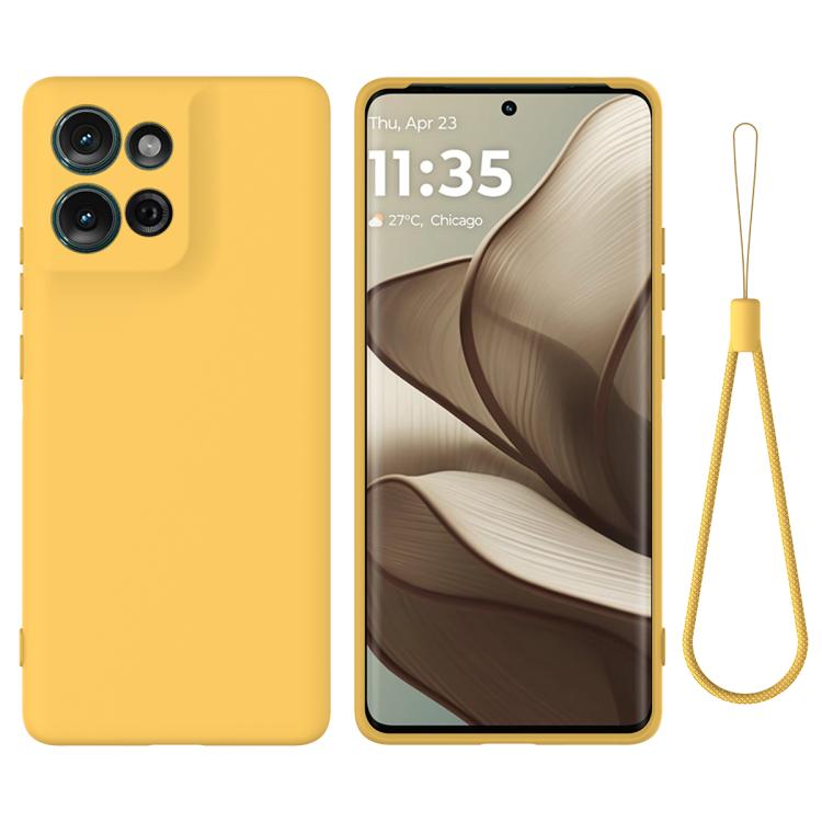 For Motorola Moto G Play 2025 Solid Color Liquid Silicone Dropproof Full Coverage Phone Case(Yellow) - free shipping - PMC TechLife - Order now!
