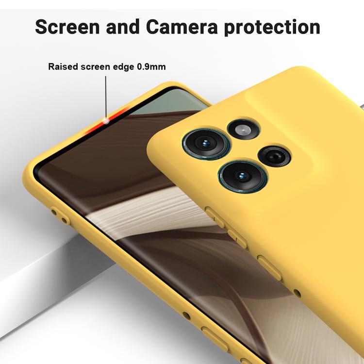 For Motorola Moto G Play 2025 Solid Color Liquid Silicone Dropproof Full Coverage Phone Case(Yellow) - free shipping - PMC TechLife - Order now!