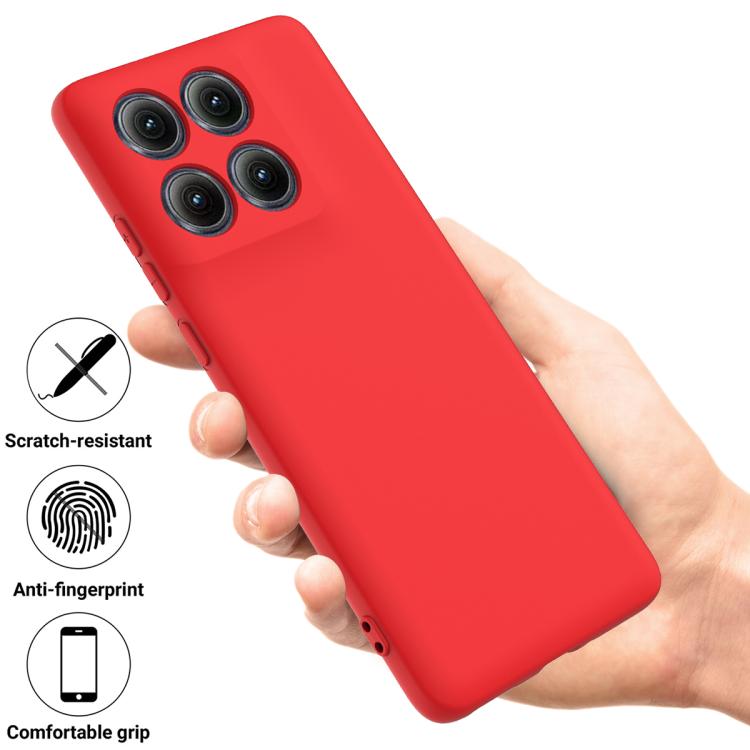 For Motorola Edge 5G 2025 Solid Color Liquid Silicone Dropproof Full Coverage Phone Case(Red) - free shipping - PMC TechLife - Order now!