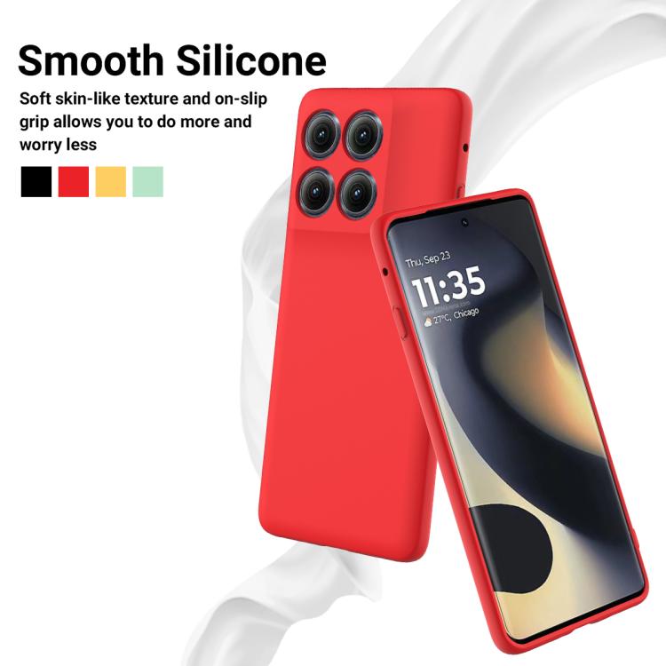 For Motorola Edge 5G 2025 Solid Color Liquid Silicone Dropproof Full Coverage Phone Case(Red) - free shipping - PMC TechLife - Order now!