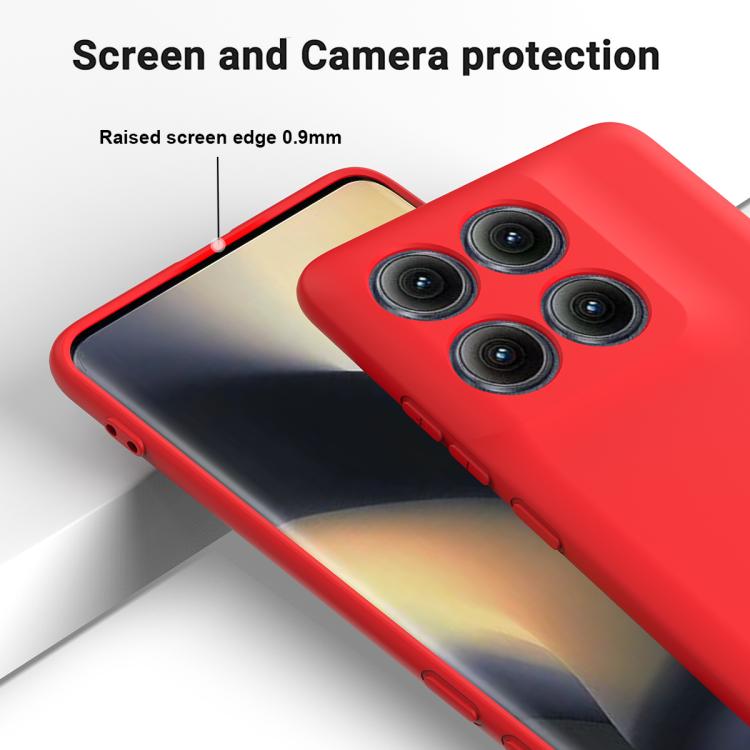 For Motorola Edge 5G 2025 Solid Color Liquid Silicone Dropproof Full Coverage Phone Case(Red) - free shipping - PMC TechLife - Order now!