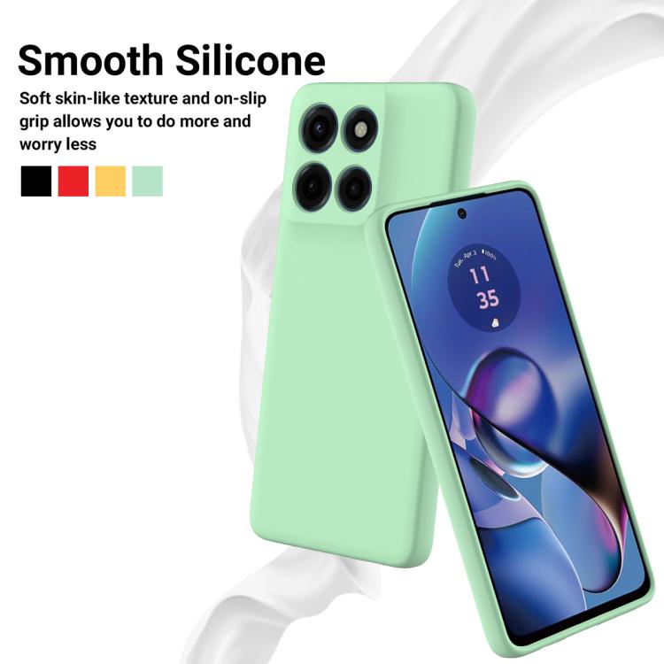 For Motorola Edge 60 Stylus Solid Color Liquid Silicone Dropproof Full Coverage Phone Case(Green) - free shipping - PMC TechLife - Order now!