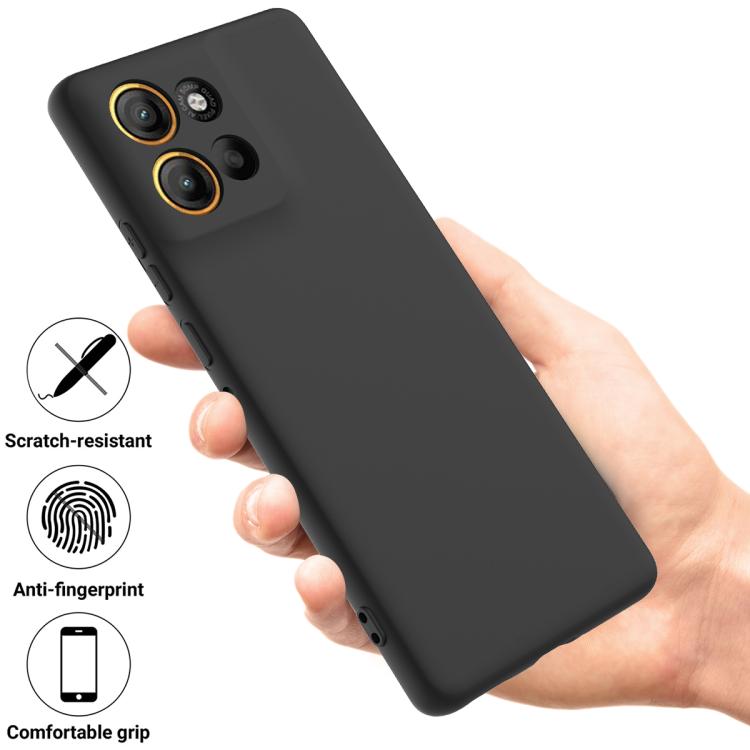 For Motorola Moto G56 5G Solid Color Liquid Silicone Dropproof Full Coverage Phone Case(Black) - free shipping - PMC TechLife - Order now!
