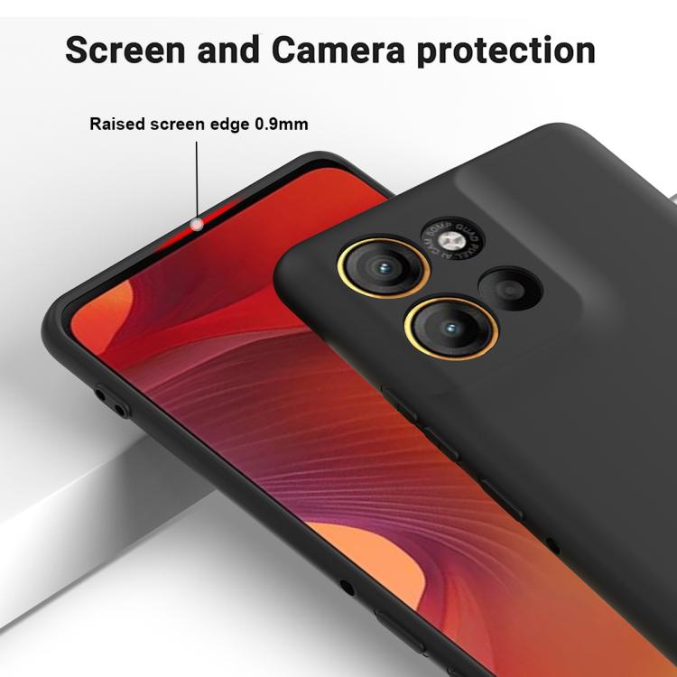 For Motorola Moto G86 5G Solid Color Liquid Silicone Dropproof Full Coverage Phone Case(Black) - free shipping - PMC TechLife - Order now!
