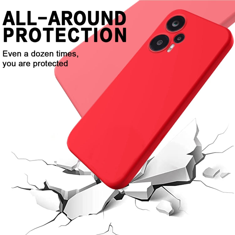 For Xiaomi Poco F5 5G Pure Color Liquid Silicone Shockproof Phone Case(Red) - Xiaomi Cases by PMC TechLife | Online Shopping South Africa | PMC TechLife
