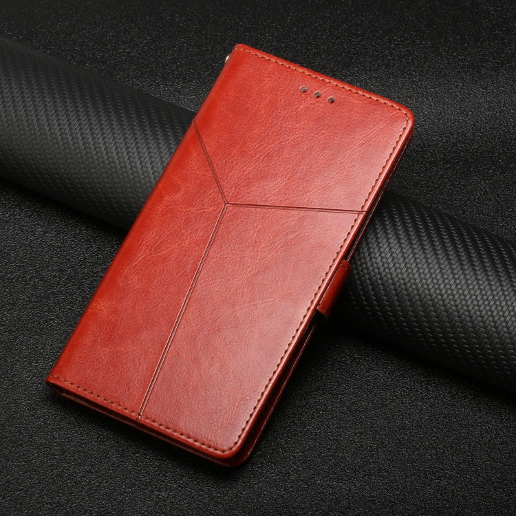 For iPhone 16e HT01 Y-shaped Pattern Flip Leather Phone Case(Brown) - iPhone 16e Cases by PMC TechLife | Online Shopping South Africa | PMC TechLife | Buy Now Pay Later Mobicred