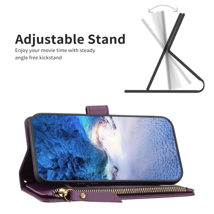 For Google Pixel 7 9 Card Slots Zipper Wallet Leather Flip Phone Case(Dark Purple) - Google Cases by PMC TechLife | Online Shopping South Africa | PMC TechLife | Buy Now Pay Later Mobicred