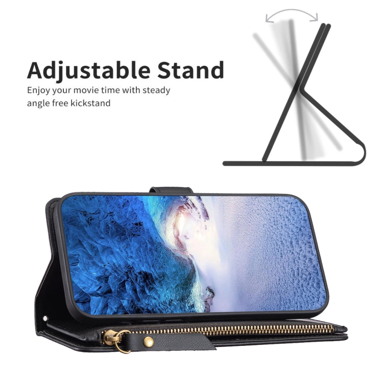 For Google Pixel 8 Pro 9 Card Slots Zipper Wallet Leather Flip Phone Case(Black) - Google Cases by PMC TechLife | Online Shopping South Africa | PMC TechLife | Buy Now Pay Later Mobicred