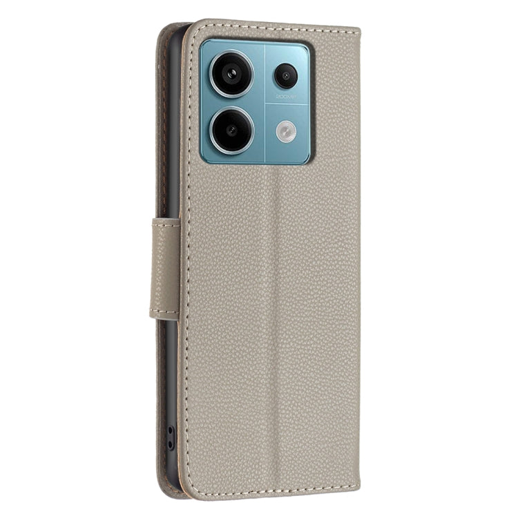 For Xiaomi Redmi Note 13 Pro 5G Litchi Texture Pure Color Leather Phone Case(Grey) - Xiaomi Cases by PMC TechLife | Online Shopping South Africa | PMC TechLife | Buy Now Pay Later Mobicred