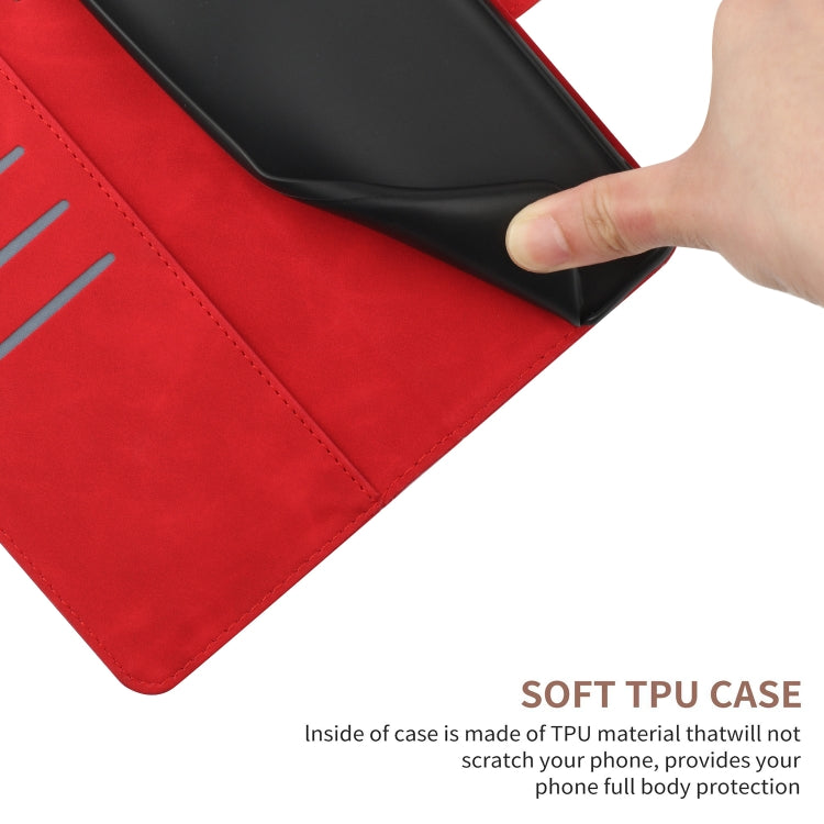 For iPhone 16 Pro Max Stitching Embossed Leather Phone Case(Red) - iPhone 16 Pro Max Cases by PMC TechLife | Online Shopping South Africa | PMC TechLife | Buy Now Pay Later Mobicred