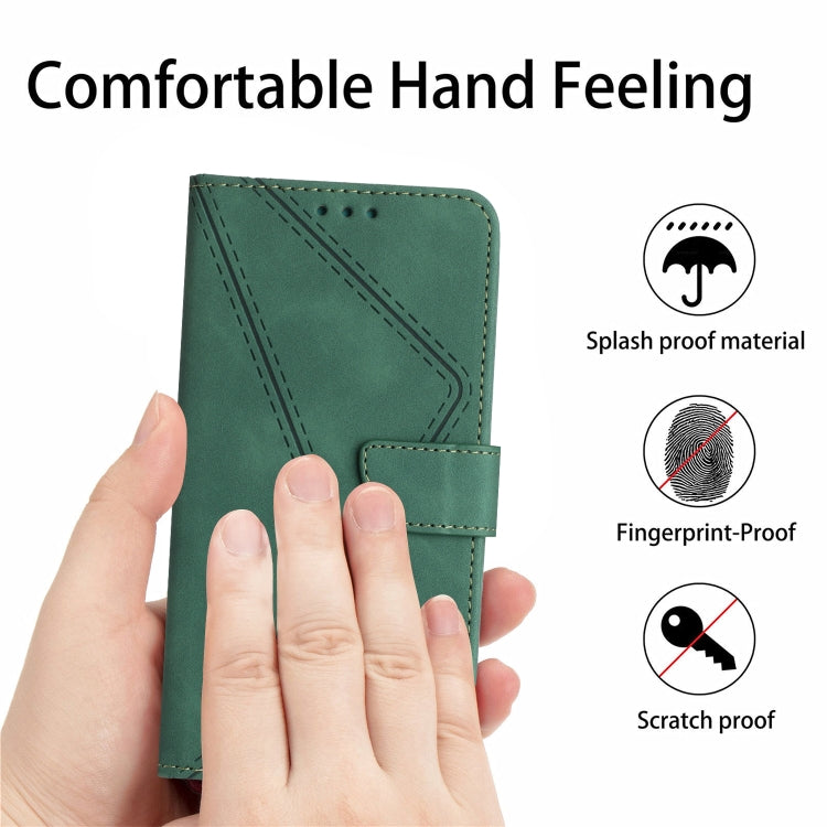 For iPhone 16 Stitching Embossed Leather Phone Case(Green) - free shipping - PMC TechLife - Order now!