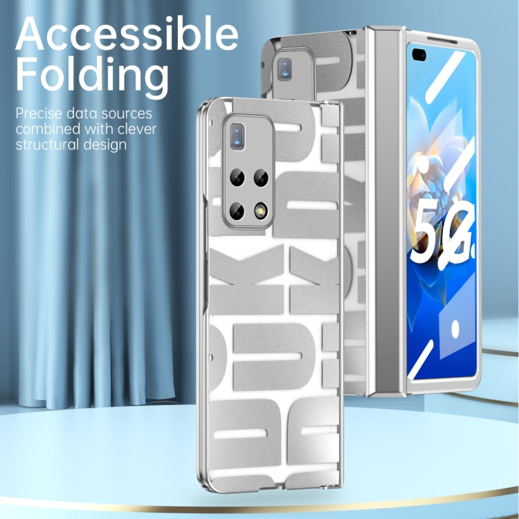 For Huawei Mate X2 Integrated Electroplating Folding Phone Case with Hinge(Blue) - free shipping - PMC TechLife - Order now!