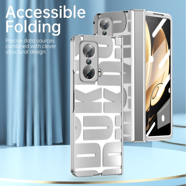 For Honor Magic V Integrated Electroplating Folding Phone Case with Hinge(Rose Gold) - Honor Cases by PMC TechLife | Online Shopping South Africa | PMC TechLife | Buy Now Pay Later Mobicred
