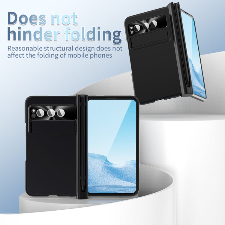 For Google Pixel Fold Integrated Electroplating PC All-inclusive Phone Case with Hinge(Black) - Google Cases by PMC TechLife | Online Shopping South Africa | PMC TechLife | Buy Now Pay Later Mobicred