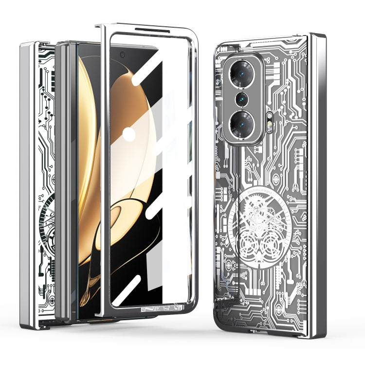 For Honor Magic V Mechanical Legend Integrated Electroplating All-inclusive Phone Case(Silver) - Honor Cases by PMC TechLife | Online Shopping South Africa | PMC TechLife | Buy Now Pay Later Mobicred