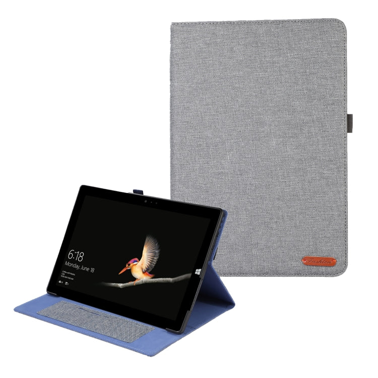 For Microsoft Surface Pro 4/5/6/7 Fabric Leather Tablet Case(Grey) - Others by PMC TechLife | Online Shopping South Africa | PMC TechLife | Buy Now Pay Later Mobicred