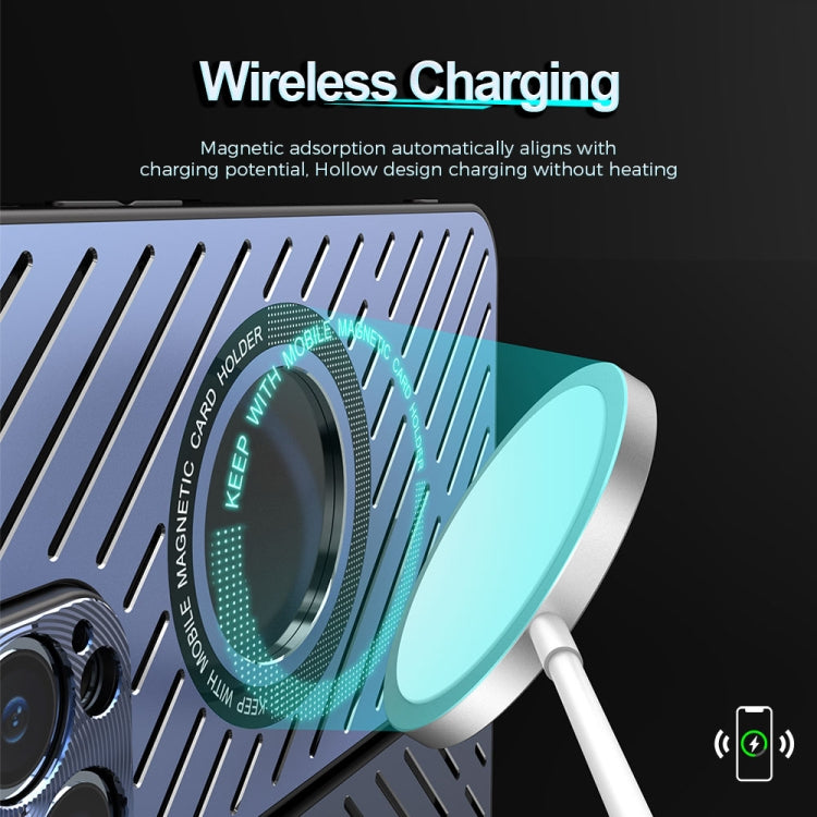 For iPhone 12 Pro Max R-JUST RJ57 CD Pattern MagSafe Cooling Phone Case(Silver) - iPhone 12 Pro Max Cases by R-JUST | Online Shopping South Africa | PMC TechLife | Buy Now Pay Later Mobicred