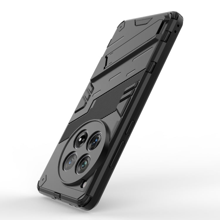For OnePlus 12 5G Punk Armor 2 in 1 PC + TPU Phone Case with Holder(Black) - OnePlus Cases by PMC TechLife | Online Shopping South Africa | PMC TechLife