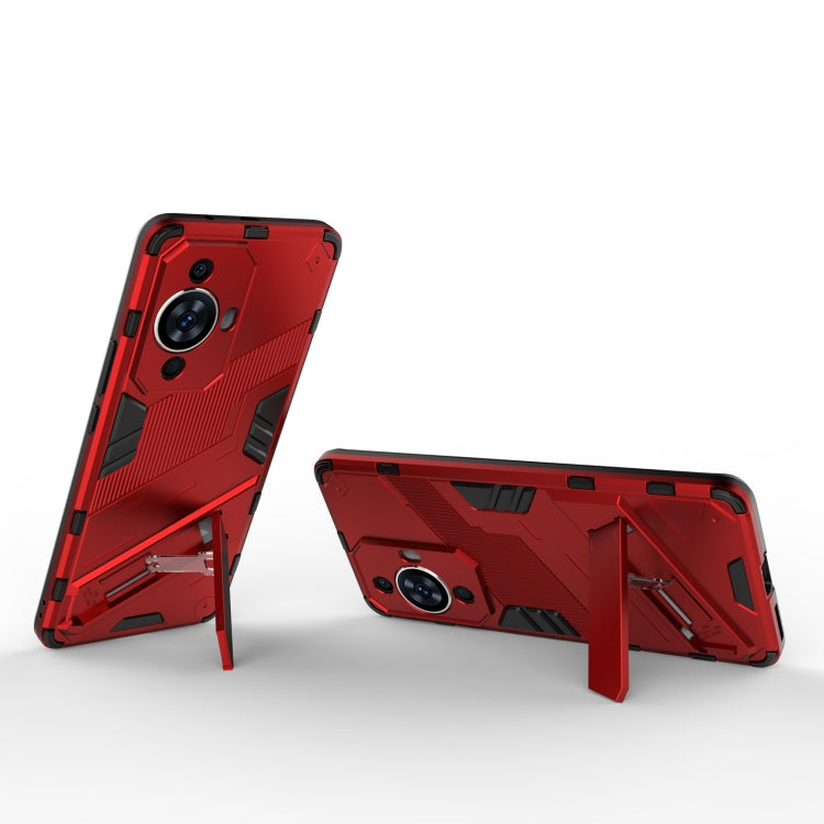 For Huawei nova 11 Pro 4G Punk Armor 2 in 1 PC + TPU Phone Case with Holder(Red) - Huawei Cases by PMC Jewellery | Online Shopping South Africa | PMC Jewellery | Buy Now Pay Later Mobicred