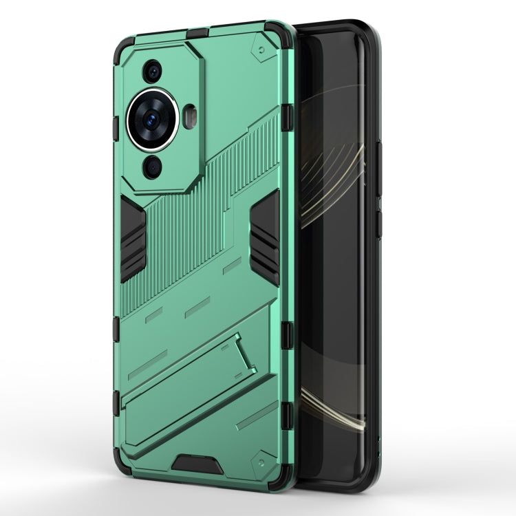 For Huawei nova 11 Pro 4G Punk Armor 2 in 1 PC + TPU Phone Case with Holder(Green) - Huawei Cases by PMC Jewellery | Online Shopping South Africa | PMC Jewellery | Buy Now Pay Later Mobicred