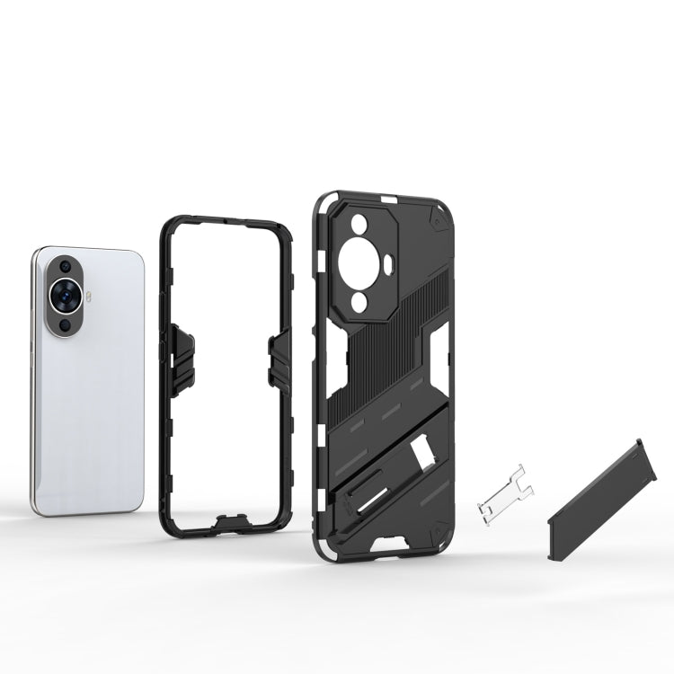 For Huawei nova 11 4G Punk Armor 2 in 1 PC + TPU Phone Case with Holder(Red) - Huawei Cases by PMC TechLife | Online Shopping South Africa | PMC TechLife | Buy Now Pay Later Mobicred