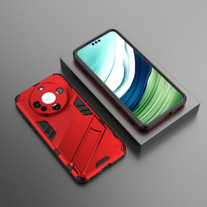 For Huawei Mate 60 Punk Armor 2 in 1 PC + TPU Phone Case with Holder(Red) - Huawei Cases by PMC Jewellery | Online Shopping South Africa | PMC Jewellery | Buy Now Pay Later Mobicred