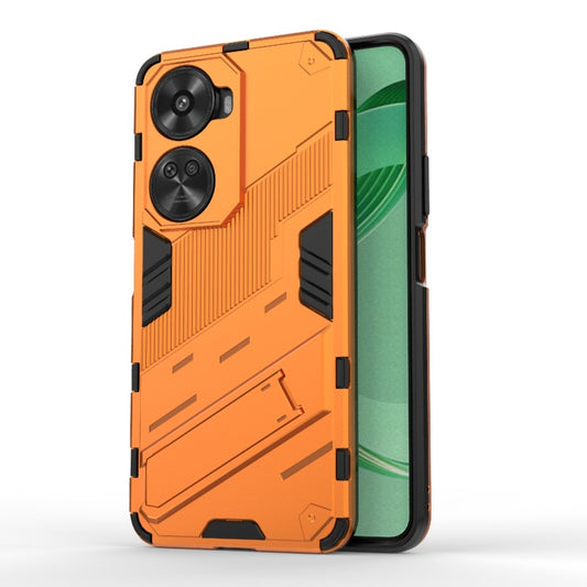 For Huawei nova 11 SE Punk Armor 2 in 1 PC + TPU Phone Case with Holder(Orange) - Huawei Cases by PMC Jewellery | Online Shopping South Africa | PMC Jewellery | Buy Now Pay Later Mobicred