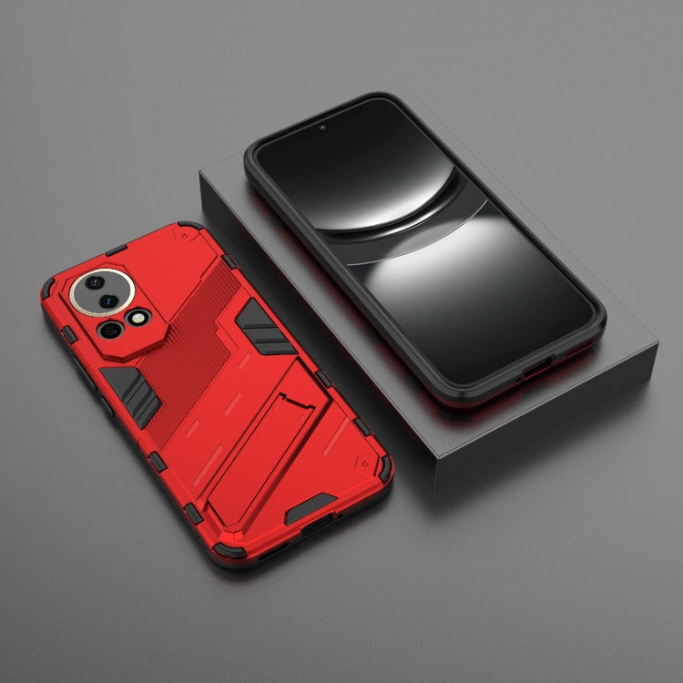 For Huawei nova 12 5G Punk Armor 2 in 1 PC + TPU Phone Case with Holder(Red) - Huawei Cases by PMC TechLife | Online Shopping South Africa | PMC TechLife | Buy Now Pay Later Mobicred