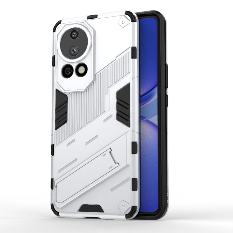 For Huawei nova 12 Pro Punk Armor 2 in 1 PC + TPU Phone Case with Holder(White) - Huawei Cases by PMC Jewellery | Online Shopping South Africa | PMC Jewellery | Buy Now Pay Later Mobicred