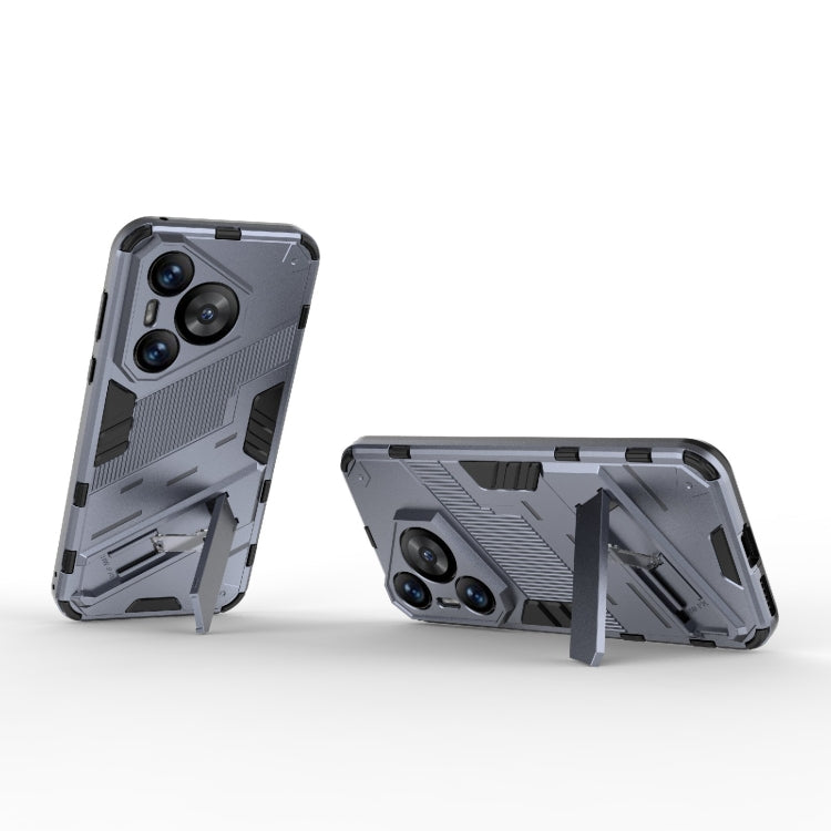 For Huawei Pura 70 Punk Armor 2 in 1 PC + TPU Phone Case with Holder(Grey) - Huawei Cases by PMC Jewellery | Online Shopping South Africa | PMC Jewellery | Buy Now Pay Later Mobicred