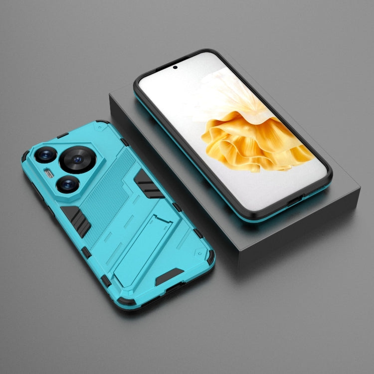 For Huawei Pura 70 Pro / 70 Pro+ Punk Armor 2 in 1 PC + TPU Phone Case with Holder(Blue) - Huawei Cases by PMC Jewellery | Online Shopping South Africa | PMC Jewellery | Buy Now Pay Later Mobicred