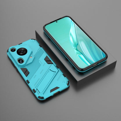 For Huawei Pura 70 Ultra Punk Armor 2 in 1 PC + TPU Phone Case with Holder(Blue) - Huawei Cases by PMC Jewellery | Online Shopping South Africa | PMC Jewellery | Buy Now Pay Later Mobicred