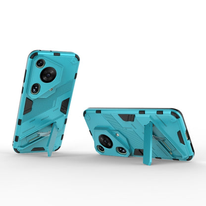 For Huawei Pura 70 Ultra Punk Armor 2 in 1 PC + TPU Phone Case with Holder(Blue) - Huawei Cases by PMC Jewellery | Online Shopping South Africa | PMC Jewellery | Buy Now Pay Later Mobicred