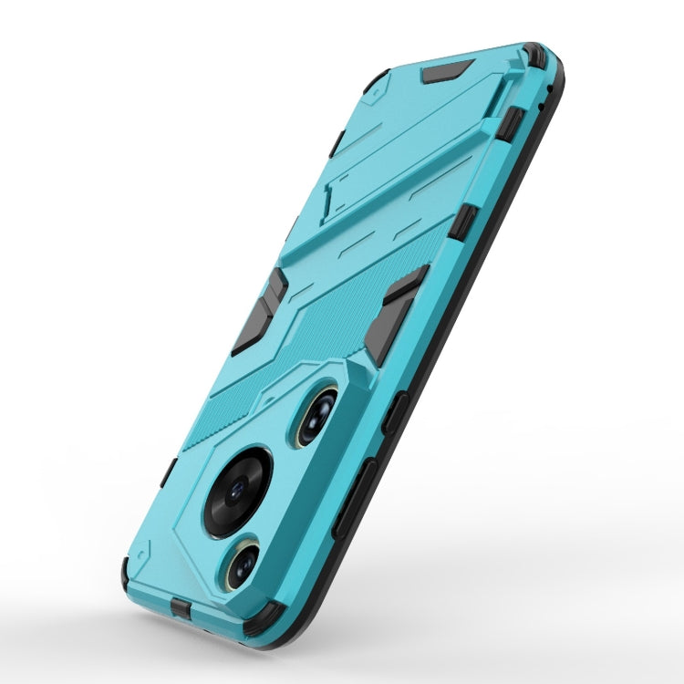 For Huawei Pura 70 Ultra Punk Armor 2 in 1 PC + TPU Phone Case with Holder(Blue) - Huawei Cases by PMC Jewellery | Online Shopping South Africa | PMC Jewellery | Buy Now Pay Later Mobicred