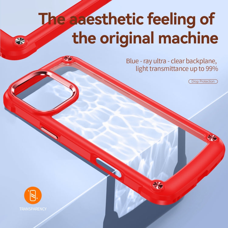 For iPhone 16 Pro TPU + PC Lens Protection Phone Case(Red) - iPhone 16 Pro Cases by PMC TechLife | Online Shopping South Africa | PMC TechLife | Buy Now Pay Later Mobicred