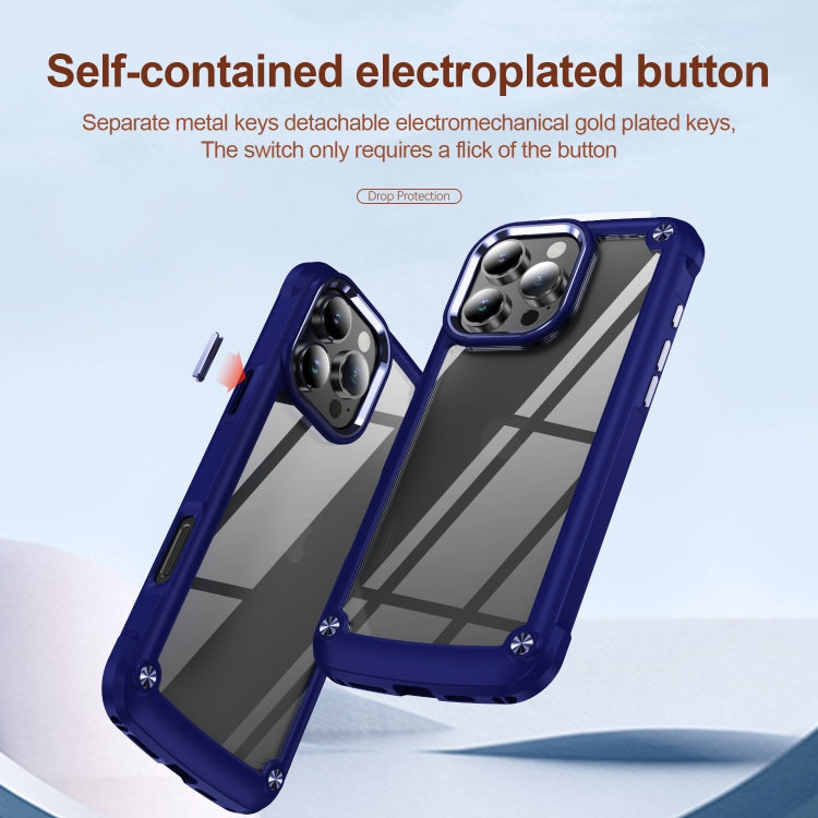 For iPhone 16 Pro TPU + PC Lens Protection Phone Case(Blue) - iPhone 16 Pro Cases by PMC TechLife | Online Shopping South Africa | PMC TechLife | Buy Now Pay Later Mobicred