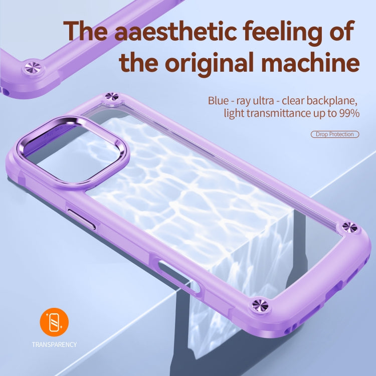 For iPhone 16 Pro TPU + PC Lens Protection Phone Case(Purple) - iPhone 16 Pro Cases by PMC TechLife | Online Shopping South Africa | PMC TechLife | Buy Now Pay Later Mobicred