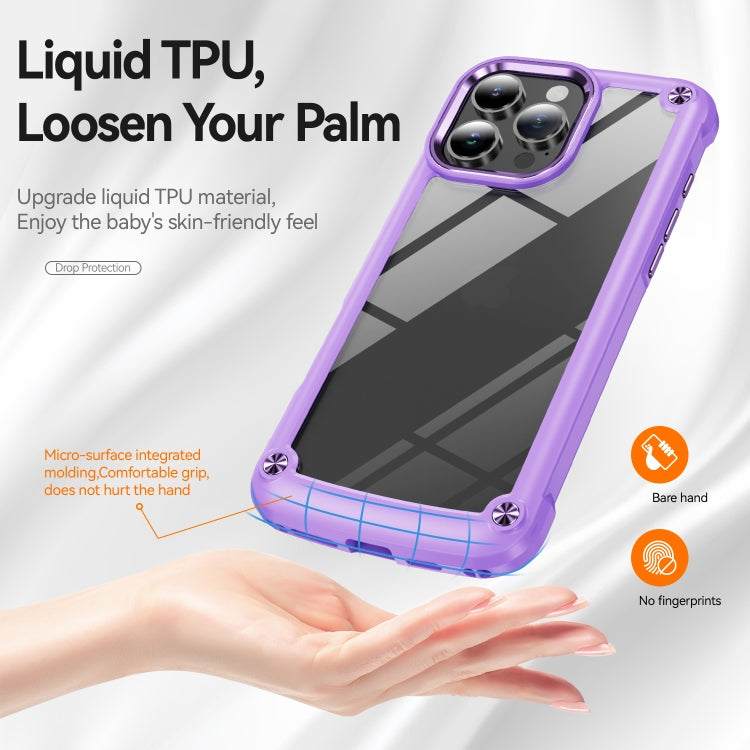 For iPhone 16 Pro TPU + PC Lens Protection Phone Case(Purple) - iPhone 16 Pro Cases by PMC TechLife | Online Shopping South Africa | PMC TechLife | Buy Now Pay Later Mobicred