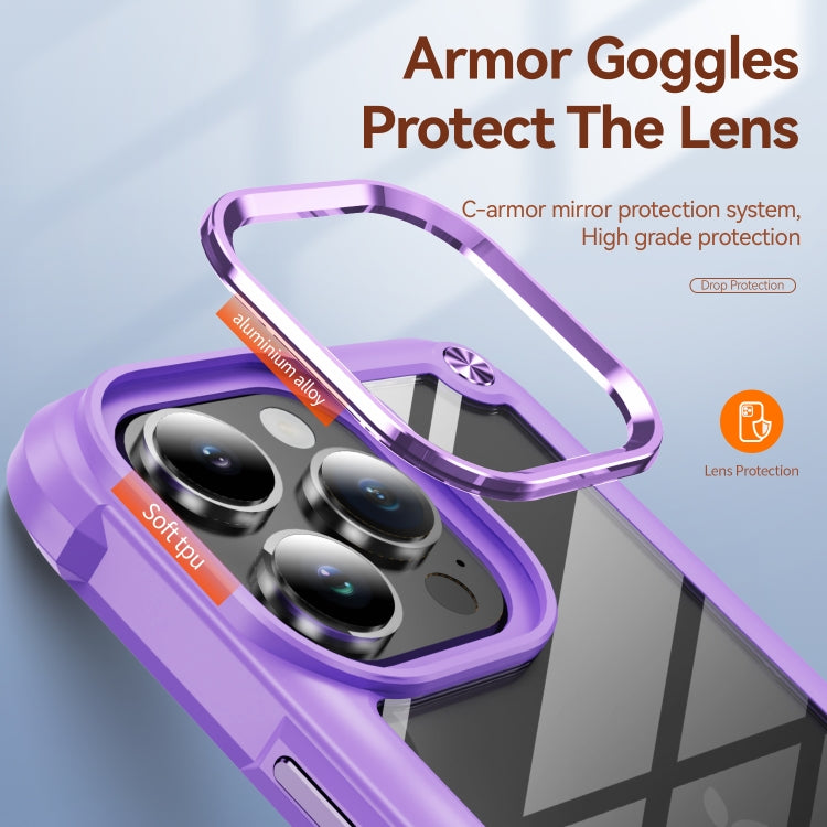 For iPhone 16 Pro TPU + PC Lens Protection Phone Case(Purple) - iPhone 16 Pro Cases by PMC TechLife | Online Shopping South Africa | PMC TechLife | Buy Now Pay Later Mobicred