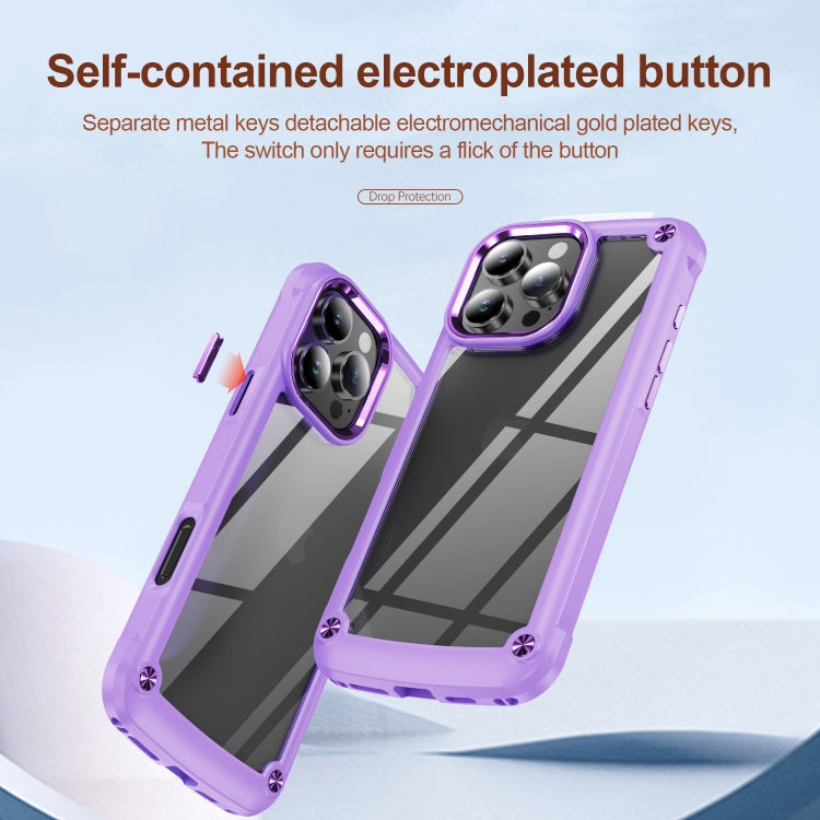 For iPhone 16 Pro TPU + PC Lens Protection Phone Case(Purple) - iPhone 16 Pro Cases by PMC TechLife | Online Shopping South Africa | PMC TechLife | Buy Now Pay Later Mobicred