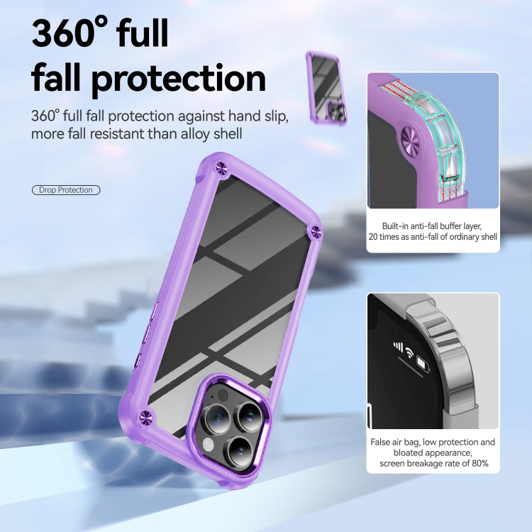 For iPhone 16 Pro TPU + PC Lens Protection Phone Case(Purple) - iPhone 16 Pro Cases by PMC TechLife | Online Shopping South Africa | PMC TechLife | Buy Now Pay Later Mobicred