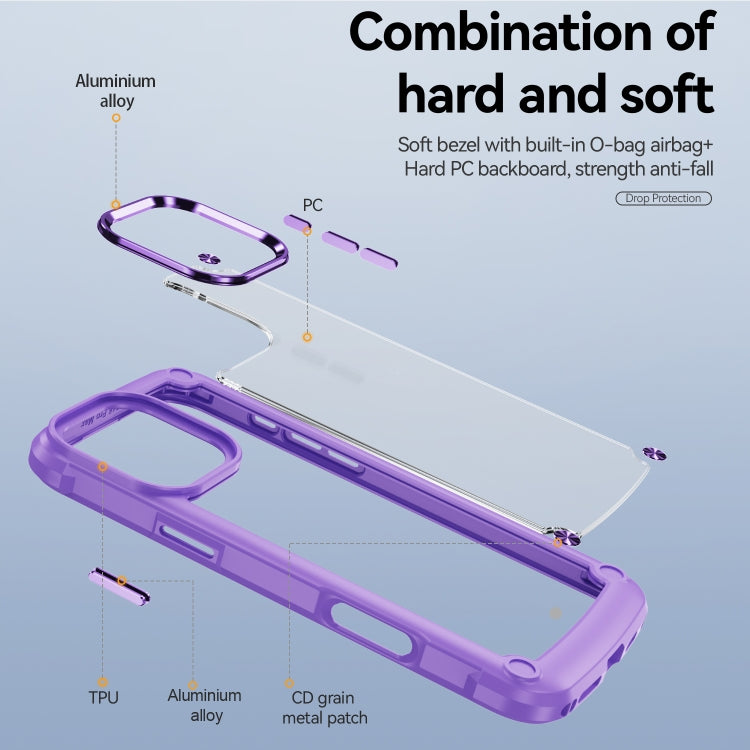 For iPhone 16 Pro TPU + PC Lens Protection Phone Case(Purple) - iPhone 16 Pro Cases by PMC TechLife | Online Shopping South Africa | PMC TechLife | Buy Now Pay Later Mobicred