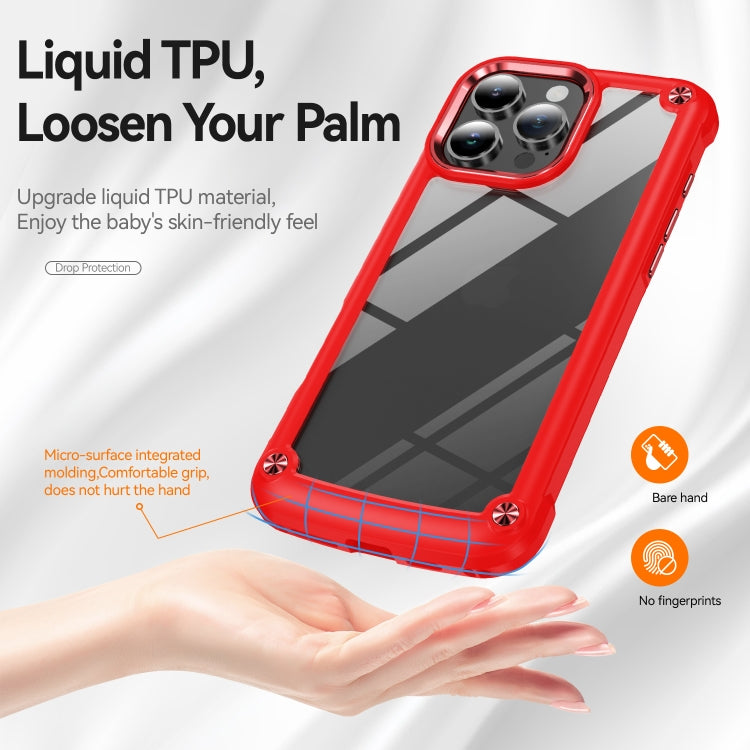 For iPhone 16 Pro Max TPU + PC Lens Protection Phone Case(Red) - iPhone 16 Pro Max Cases by PMC TechLife | Online Shopping South Africa | PMC TechLife | Buy Now Pay Later Mobicred