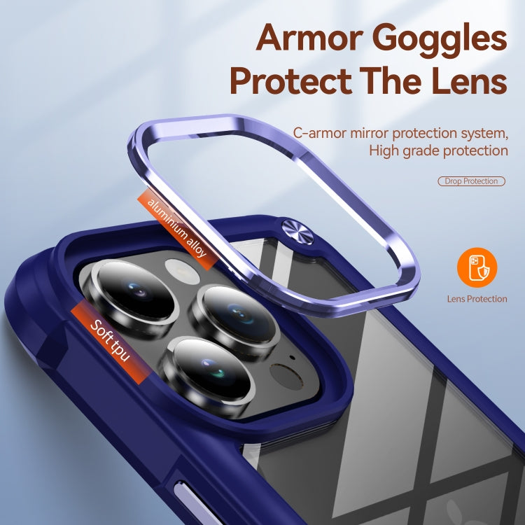 For iPhone 16 Pro Max TPU + PC Lens Protection Phone Case(Blue) - iPhone 16 Pro Max Cases by PMC TechLife | Online Shopping South Africa | PMC TechLife | Buy Now Pay Later Mobicred