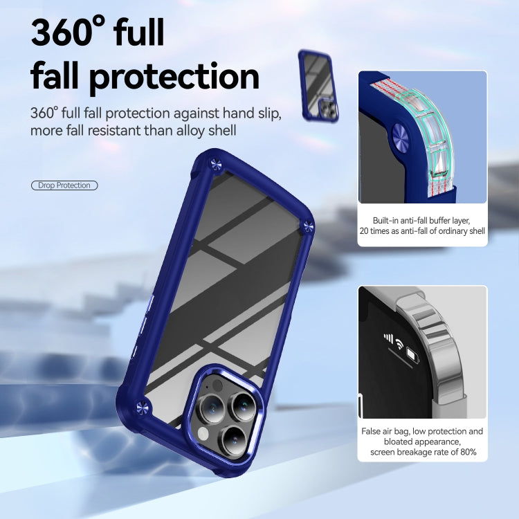 For iPhone 16 Pro Max TPU + PC Lens Protection Phone Case(Blue) - iPhone 16 Pro Max Cases by PMC TechLife | Online Shopping South Africa | PMC TechLife | Buy Now Pay Later Mobicred