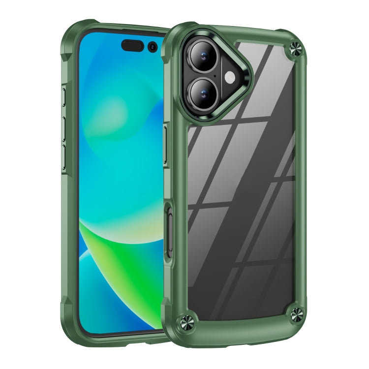 For iPhone 16 Plus TPU + PC Lens Protection Phone Case(Green) - iPhone 16 Plus Cases by PMC TechLife | Online Shopping South Africa | PMC TechLife | Buy Now Pay Later Mobicred
