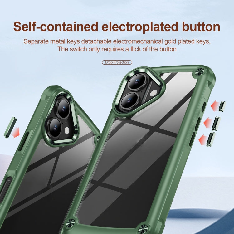 For iPhone 16 Plus TPU + PC Lens Protection Phone Case(Green) - iPhone 16 Plus Cases by PMC TechLife | Online Shopping South Africa | PMC TechLife | Buy Now Pay Later Mobicred