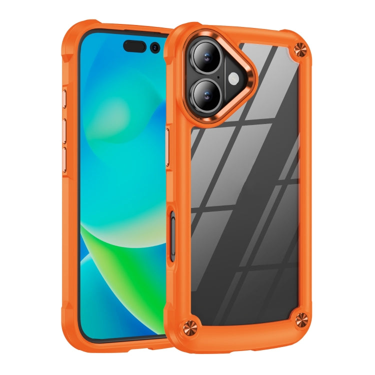 For iPhone 16 Plus TPU + PC Lens Protection Phone Case(Orange) - free shipping - PMC TechLife - Order now!